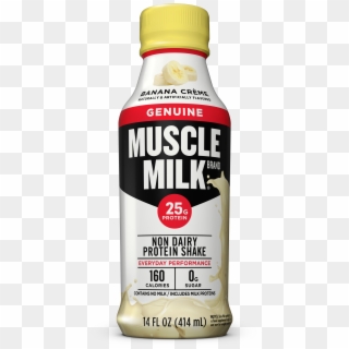 Muscle Milk Protein Shake, Banana Crème, 25g Protein, - Muscle Milk Vanilla Creme Clipart