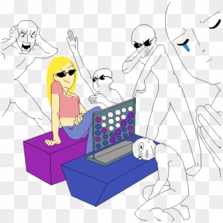 Me When I Win Someone At The Game Connect Four , Png - Cartoon Clipart