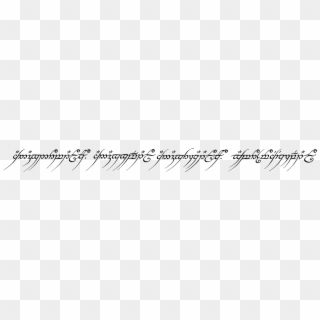 The One Ring Logo Png Transparent - Handwriting Clipart