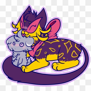 Liepard Being Cuddly With Espurr ” She Appears To Like Clipart