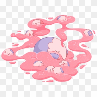 Musharna In The Middle, With Its Kin Sleeping On The - Munna And Musharna Clipart