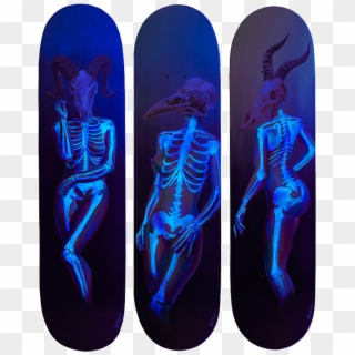 Death Of Venus Under Blacklight , Png Download - Skateboard Deck Clipart