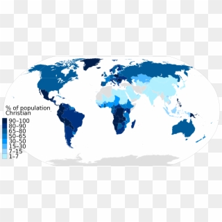 Christianity By Country - Choropleth Map Death Rate Clipart