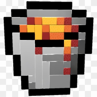 Pixelart Of “lava Bucket” From “minecraft” Wip - Minecraft Bukkit Png Clipart