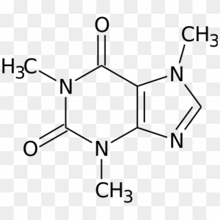 Caffeine Molecule - Chemical Structure Of Caffeine Clipart