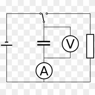Filecapacitor Resistor Series Svg Wikimedia Commons - Capacitor Circuit With Voltmeter Clipart