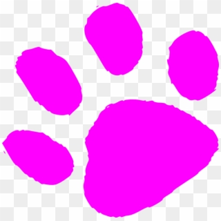 Pink Paw Print Clip Art At Clker - Dog Paw Print - Png Download