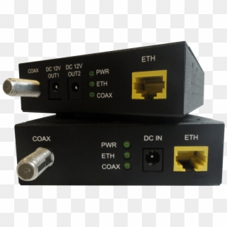 1-port Long Reach Ethernet Extender With Remote Power - Coax Over Ethernet Extender Clipart