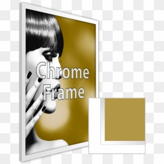 Chrome Frame With Print - Poster Clipart