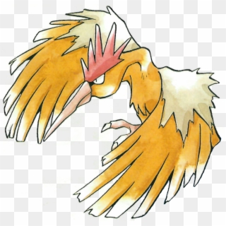 Fearow Pokemon Red And Green Official Art Render - Eagle Clipart