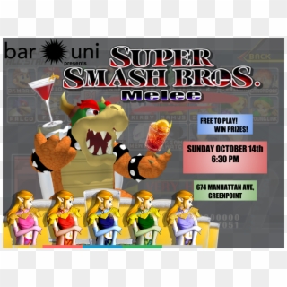 Super Smash Bros Night At Bar Uni - Cartoon Clipart