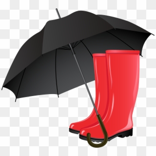 Puddle Clipart Broken Umbrella - Rain Boots And Umbrella - Png Download