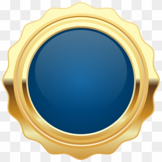 Seal Badge Blue Gold Png Clip Art Image - Circle Transparent Png