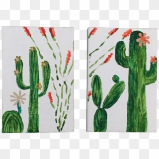 Mini Boho Chic Cactus Paintings Clipart