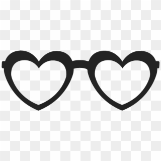 Heart-shaped Glasses Stamp - Heart Shaped Glasses Clipart - Png Download