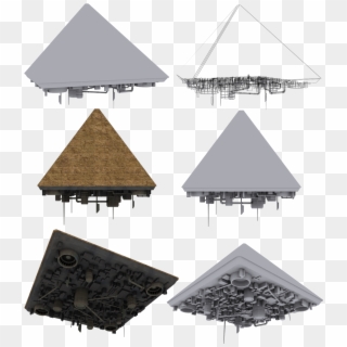 Giza Pyramid Spaceship 3d Model Low-poly Obj Mtl 3ds - Cheops Pyramid 3d Model Clipart