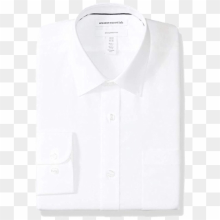 Slim Fit White Shirt By Amazon Essentials - Dress Shirt Clipart