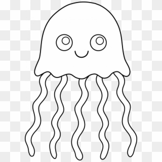 Jellyfish Clipart Printable - Jellyfish Clipart Black And White Png Transparent Png
