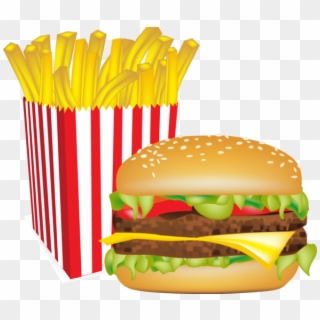 640 X 550 13 - French Fries And Burger Png Clipart