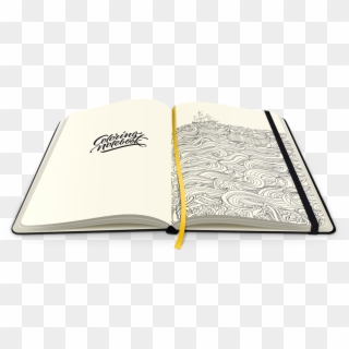 Paper Notebook With Coloring Pages For Adults Clipart