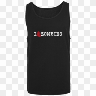 I Love Zombies T-shirt Tanktop Men Black Clipart