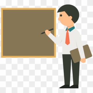 Picture Library Stock Board Clip Writting - Writing On The Board Cartoon - Png Download