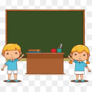 School Euclidean Vector Computer File - Girl Beside Table Clip Arts - Png Download