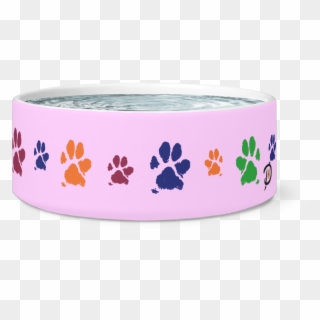 Dog Paw Print Bowl - Bracelet Clipart