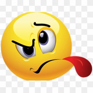 Face With Tongue Sticking Out - Angry Tongue Out Emoji Clipart