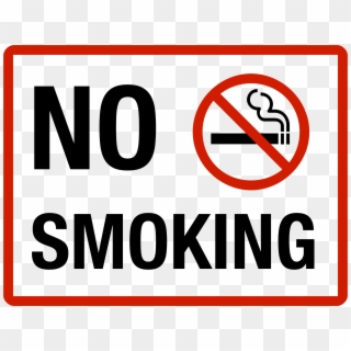 No Smoking Icon And Text - No Smoking Sign Png Clipart