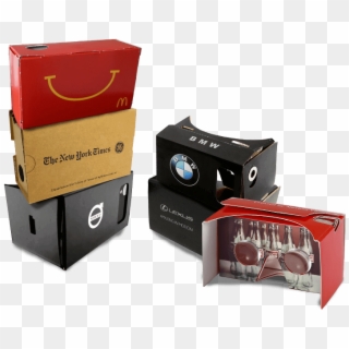 Examples Of Virtual Reality Glasses From Google Cardboard - Branded Cardboard Clipart