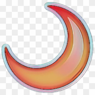 #moon #orange #magic #luna #medialuna #emoji #whatsapp - Circle Clipart