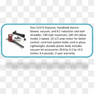 Toro 51573 Leaf Blower For Gutter Cleaning - Kinsights Clipart