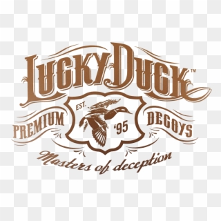 8" Metallic Bronze Lucky Duck Decal - Lucky Duck Decoy Logo Clipart