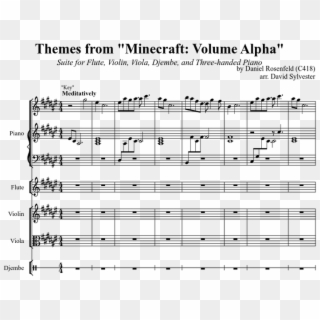 Themes From "minecraft - Sheet Music Clipart