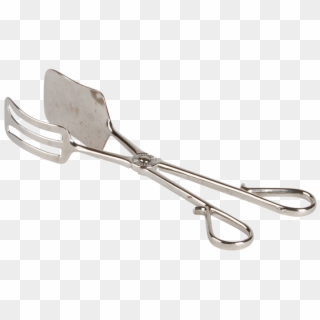 Silver Meat Or Pastry Tongs - Kitchen Utensil Clipart