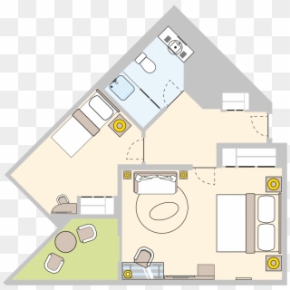 Suite Rooms - Floor Plan Clipart