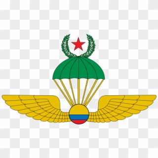 Escudo De Paracaidismo Militar-colombia Clipart