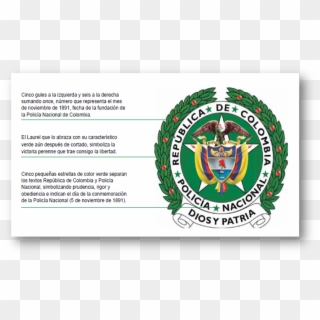Ver El Escudo De La Policía Nacional De Colombia Es - National Police Of Colombia Clipart