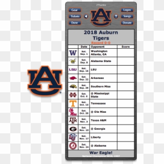 Get Your 2018 Auburn Tigers Football Schedule Dashboard - Osu Ohio State Football Schedule 2018 Printable Clipart