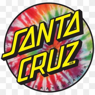 Sc Tie Dye Dot 3" Decal Santa Cruz Stickers, Santa - Santa Cruz Skateboards Clipart
