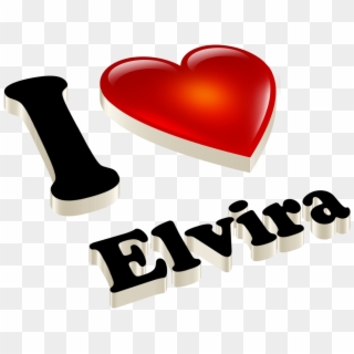 Elvira Heart Name Transparent Png - Anjali Name Clipart