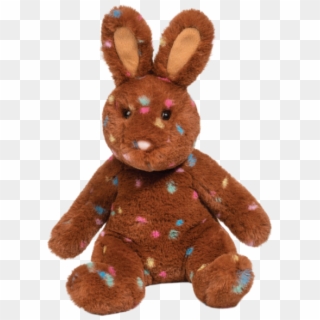 Confetti Plush Stuffed Bunny Rabbit 10” Brown Rainbow - Stuffed Toy Clipart