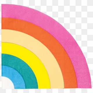 Birthday Brights Rainbow Shaped Napkins - Circle Clipart