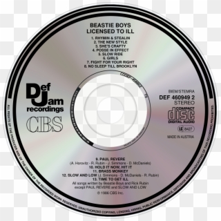 Beastie Boys Licensed To Ill Cd Disc Image - Label Clipart