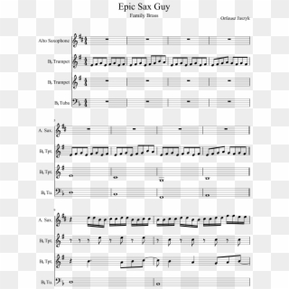 Party Rock Anthem Sheet Music For French Horn Percussion Run Away Epic Sax Guy Sheet Music Clipart 1052087 Pikpng