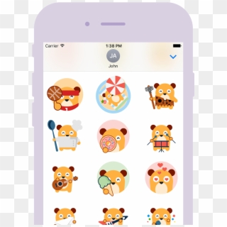 The “yelp Stickers” App Features Hammy The Hamster, - Smiley Clipart