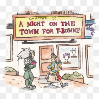 A Night On The Town For T-bonne - Cartoon Clipart