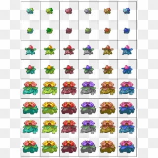 Pokemon Recolors The First 151 Pokemons' Families Sprites Clipart
