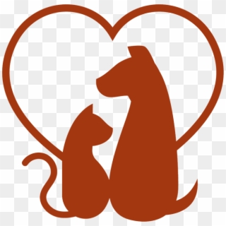 Emergency Pet Care - Cat And Dog In Heart Clipart